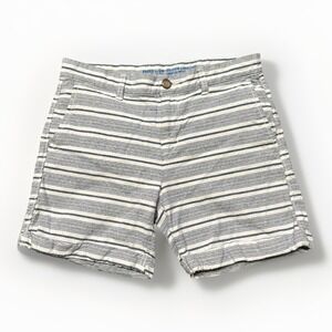 Gap Woman's Size 2 Striped Cotton Khakis Girlfriend 6-inch Short 30x5.5